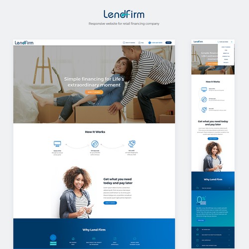 Responsive design + development for LendFirm