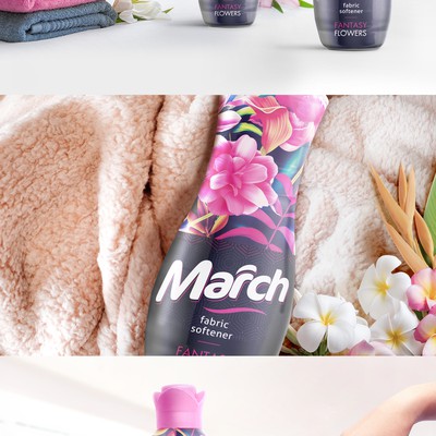 March fabric softener packaging design