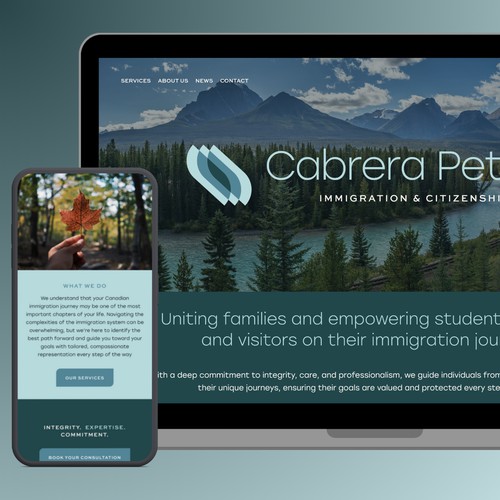 Branding, Website + Scheduler for Cabrera Peters Immigration & Citizenship