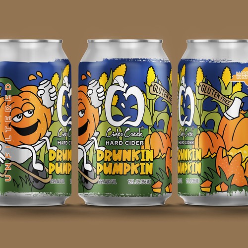 Drunkin Pumpkin Hard Cider Product label