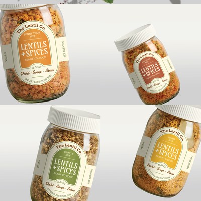 Organic label designs for The Lentil Co.