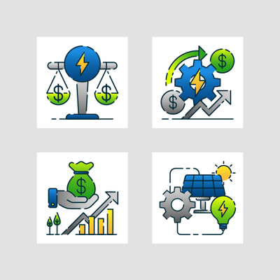 Icon set for Solar Panel Service